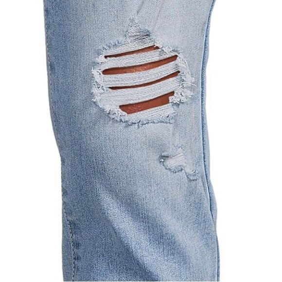 Women’s Juniors Super High Rise Curvy Slim Destructed Denim Jeans Pants Size 9 - Picture 5 of 5